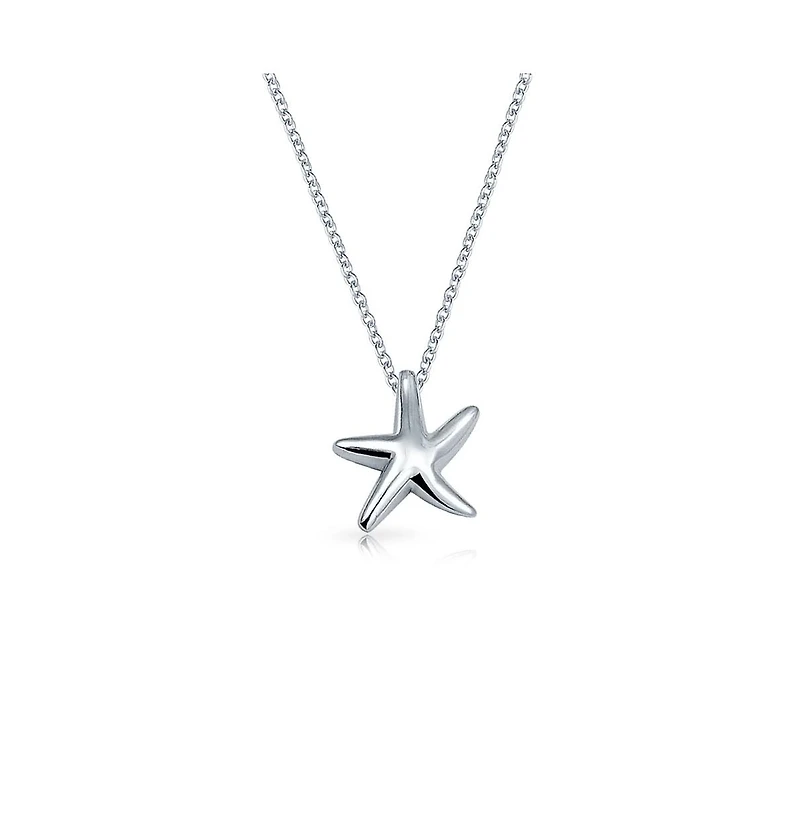 Bling Jewelry Hawaii Ocean Sea Life Tropical Beach Vacation Nautical Starfish Pendant Necklace Stud Earrings Jewelry Set Sterling Silver