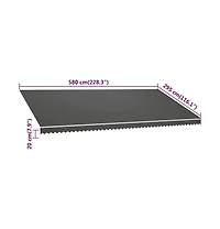 Awning Top Sunshade Canvas Anthracite 236.2"x118.1"