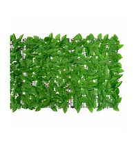vidaXL Balcony Screen with Green Leaves 118.1"x29.5"