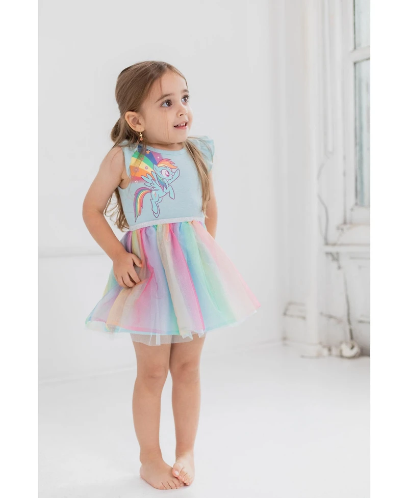 My Little Pony Pinkie Pie Rainbow Dash Girls Dress Toddler to Big Kid