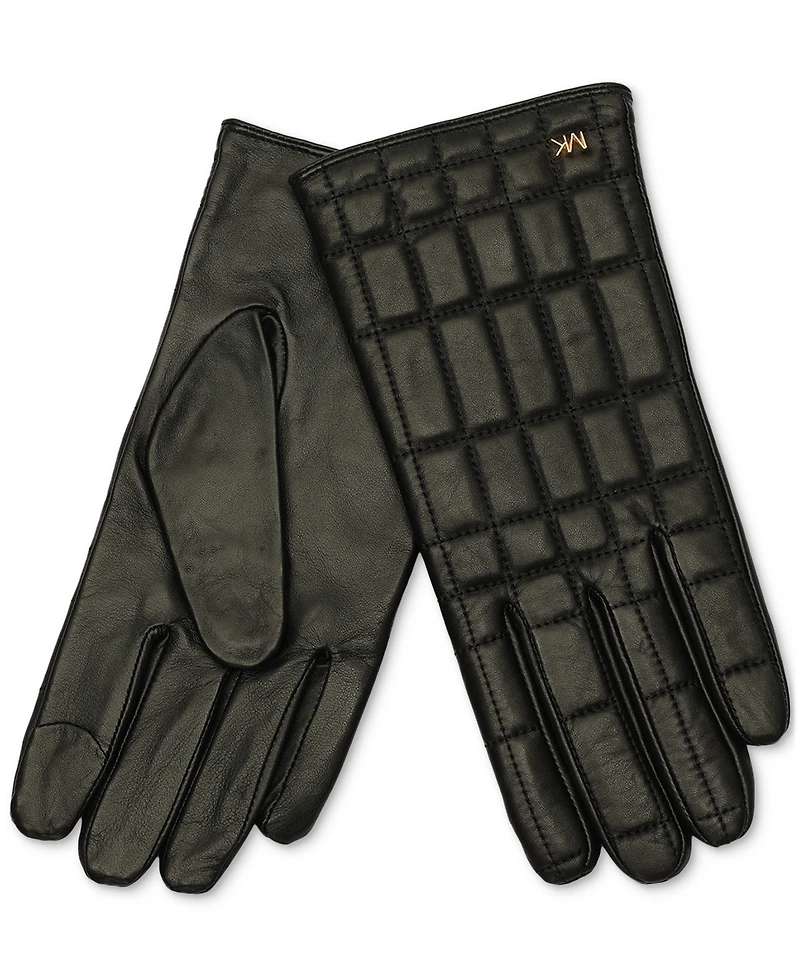 Michael Michael Kors Women's Quilted Leather Tech Gloves