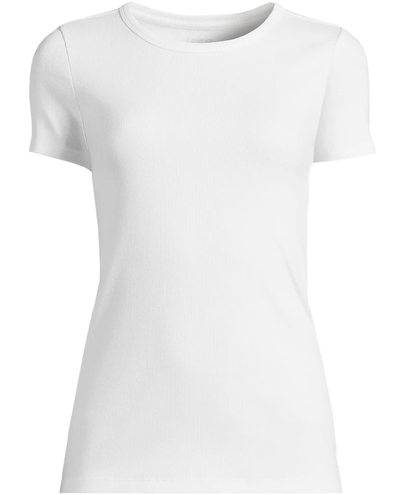 Lands' End Women's Tall Micro Rib T-Shirt