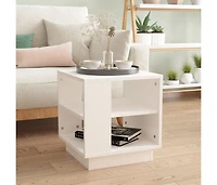 Coffee Table White 15.7"x15.7"x16.9" Engineered Wood