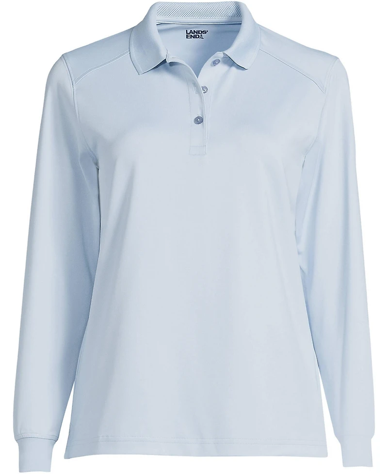 Lands' End School Uniform Women's Long Sleeve Rapid Dry Polo Shirt