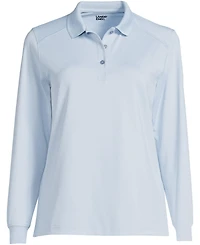 Lands' End School Uniform Women's Long Sleeve Rapid Dry Polo Shirt