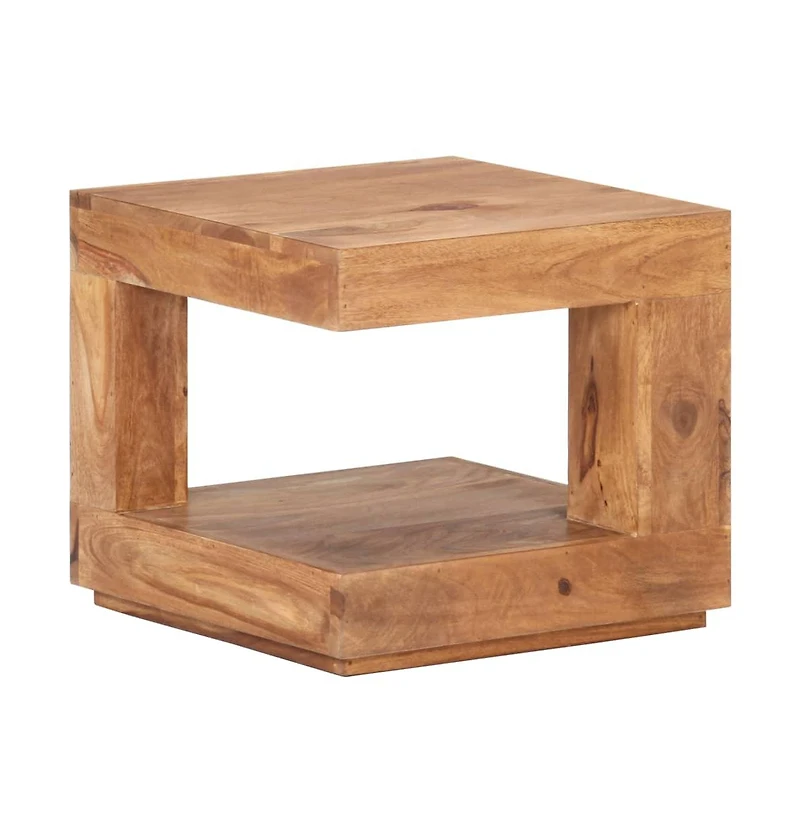 Coffee Table 17.7"x17.7"x15.7" Solid Wood Acacia