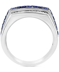 Effy Men's Ruby (2-1/2 ct. t.w.) & Diamond (1/10 Ring Sterling Silver