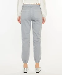 Kancan Women's High Rise Denim Jogger Pants