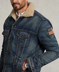 Polo Ralph Lauren Men's Big & Tall Fleece-Lined Denim Trucker Jacket