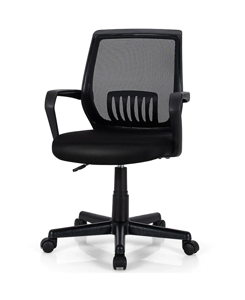 Skonyon Mid-Back Mesh Height Adjustable Executive Chair with Lumbar Support
