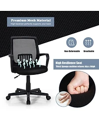Skonyon Mid-Back Mesh Height Adjustable Executive Chair with Lumbar Support