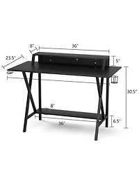 Skonyon All-in-One Professional Gaming Desk with Cup and Headphone Holder