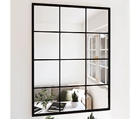 vidaXL Wall Mirror Black 31.5"x23.6" Metal
