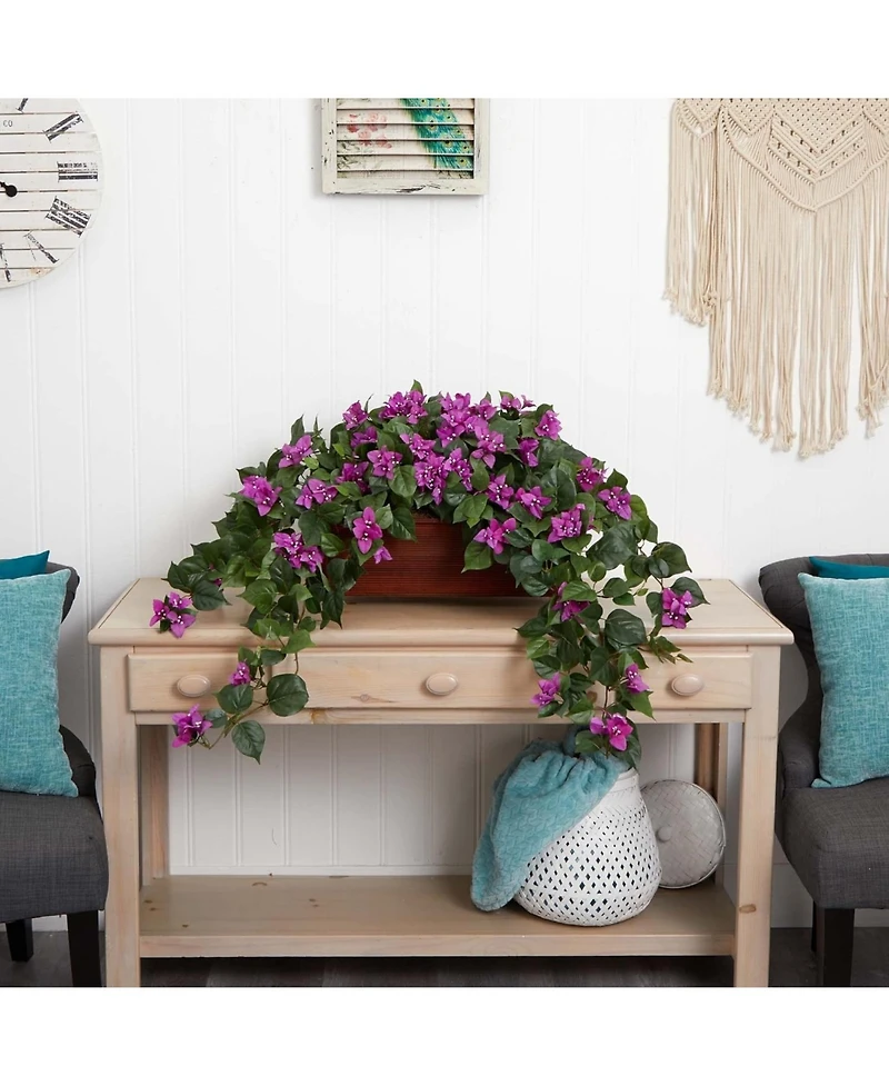 Slickblue Bougainvillea Artificial Plant in Decorative Planter