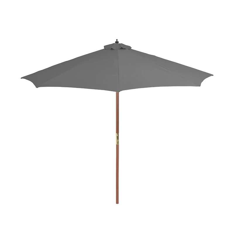 Outdoor Parasol with Wooden Pole 118.1" Anthracite