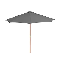 Outdoor Parasol with Wooden Pole 118.1" Anthracite
