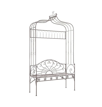 vidaXL Patio Bench 48" Iron Antique