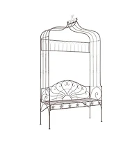 vidaXL Patio Bench 48" Iron Antique