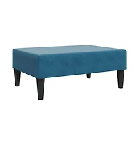 vidaXL Footstool Blue 30.3"x21.7"x12.2" Velvet
