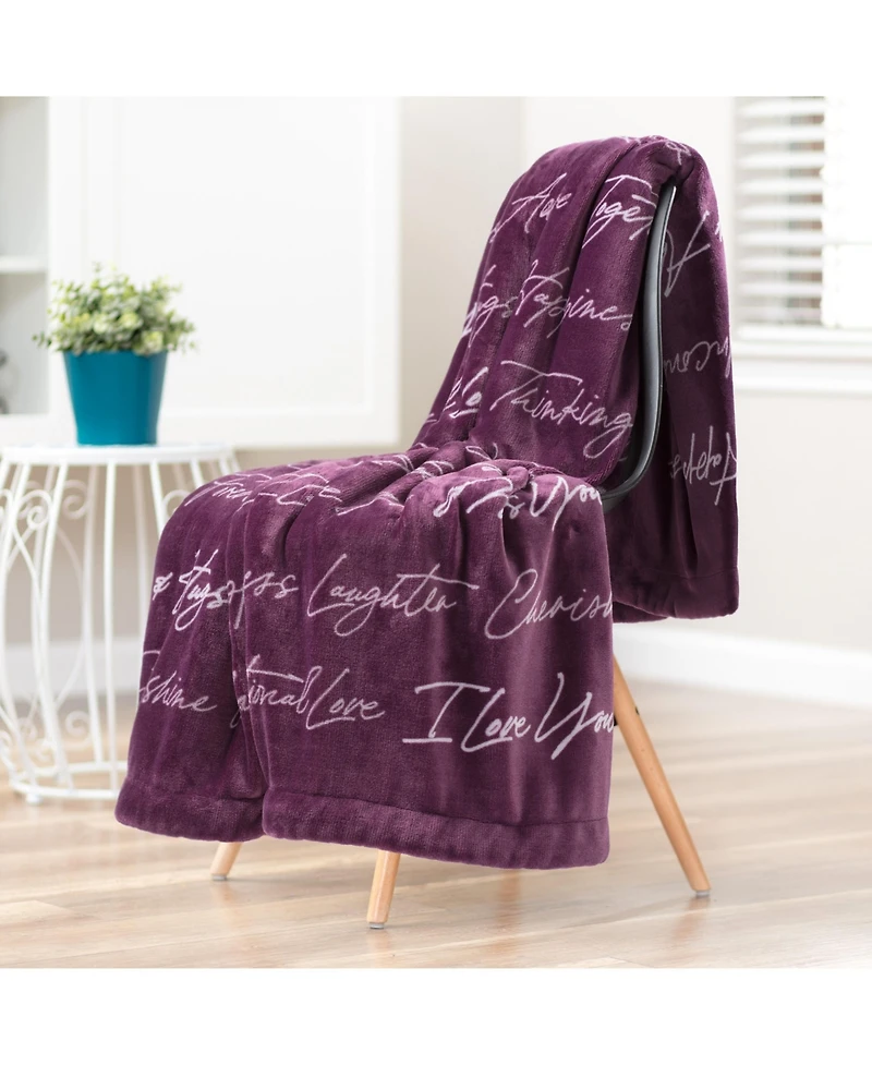 Chanasya Premium I Love You Gift Throw Blanket - Unconditional Love Together Forever Anniversary Gift Throw