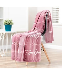Chanasya Premium I Love You Gift Throw Blanket - Unconditional Love Together Forever Anniversary Gift Throw