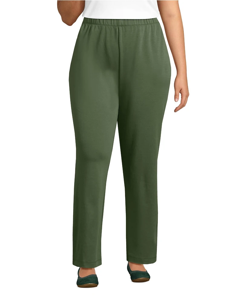 Lands' End Women's Sport Knit High Rise Pants