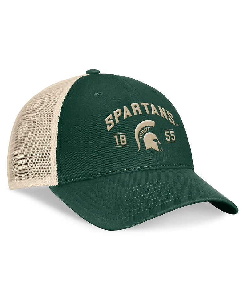 Top of the World Men's Green Michigan State Spartans Heritage Waylon Trucker Adjustable Hat