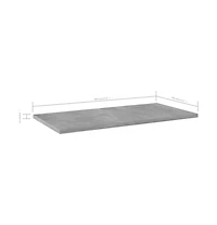 vidaXL Bookshelf Boards 4 pcs Concrete Gray 23.6"x11.8"x0.6" Engineered Wood