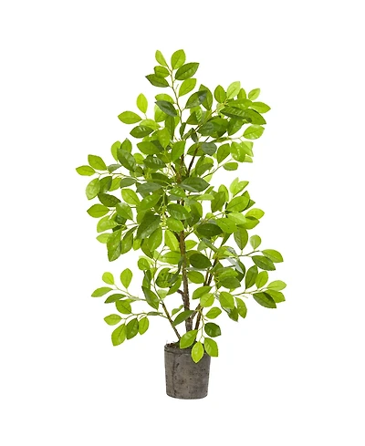 Slickblue Ficus Artificial Tree in Planter Lifelike Faux Plant for Home Decor