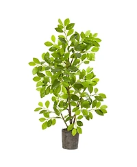 Slickblue Ficus Artificial Tree in Planter Lifelike Faux Plant for Home Decor