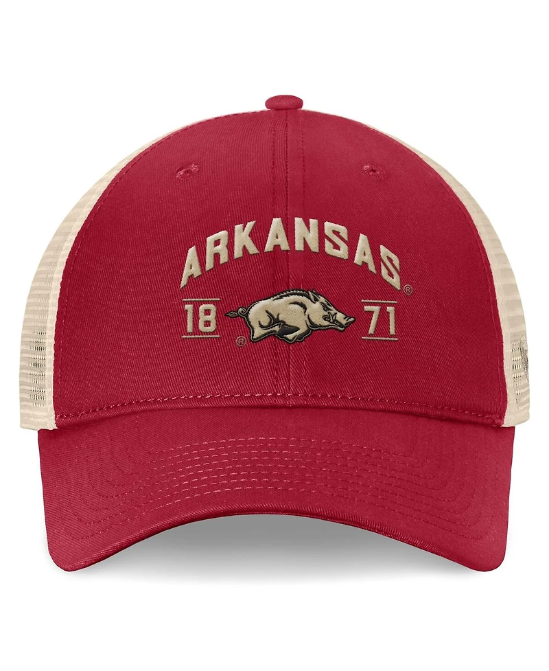 Top of the World Men's Cardinal Arkansas Razorbacks Heritage Waylon Trucker Adjustable Hat