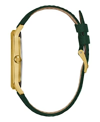 Guess Men's Analog Green Leather Watch, 44mm