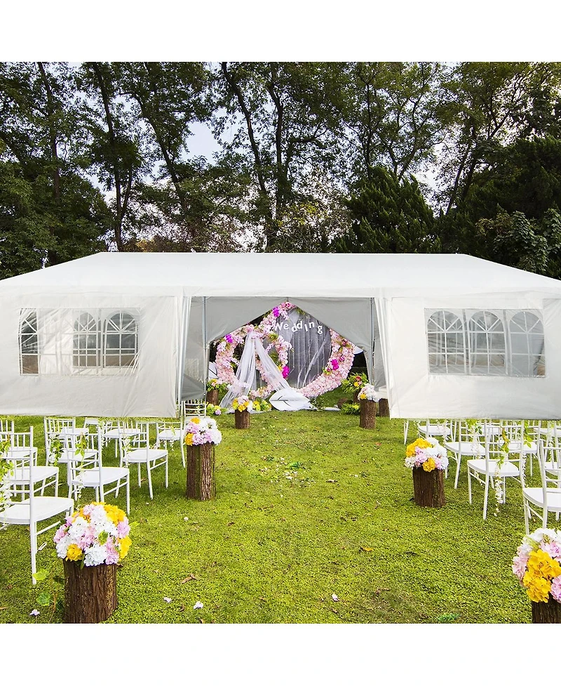 Givimo 10 x 30 Feet Outdoor Canopy Tent with 6 Removable Sidewalls and 2 Doorways