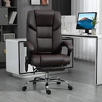 Vinsetto Vibration Massage Office Chair with Lumbar Heat, Footrest,