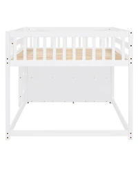 Streamdale Full over Bunk Bed with 4 Drawers and 3 Shelves-Gray