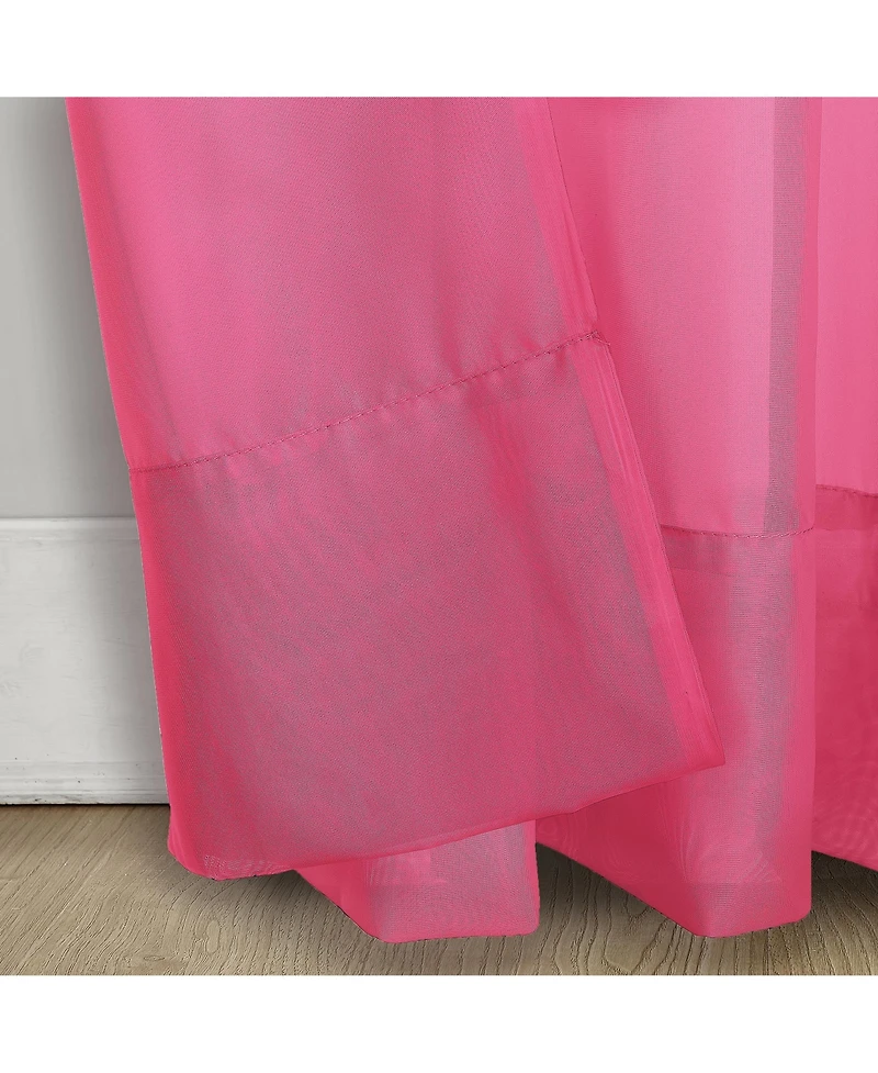 Calypso Sheer Voile Rod Pocket Curtain Panel