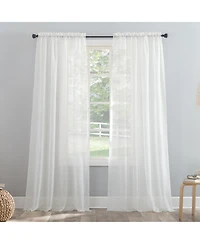 Crushed Sheer Voile Rod Pocket Curtain Panel