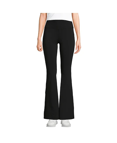 Lands' End Women's Petite Active Hi Impact High Rise Slim Flare Pants