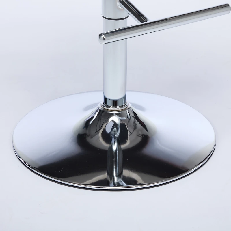 Simplie Fun Adjustable Chrome Base Bar Stools with Tufted Backs (Blue, Set of 2