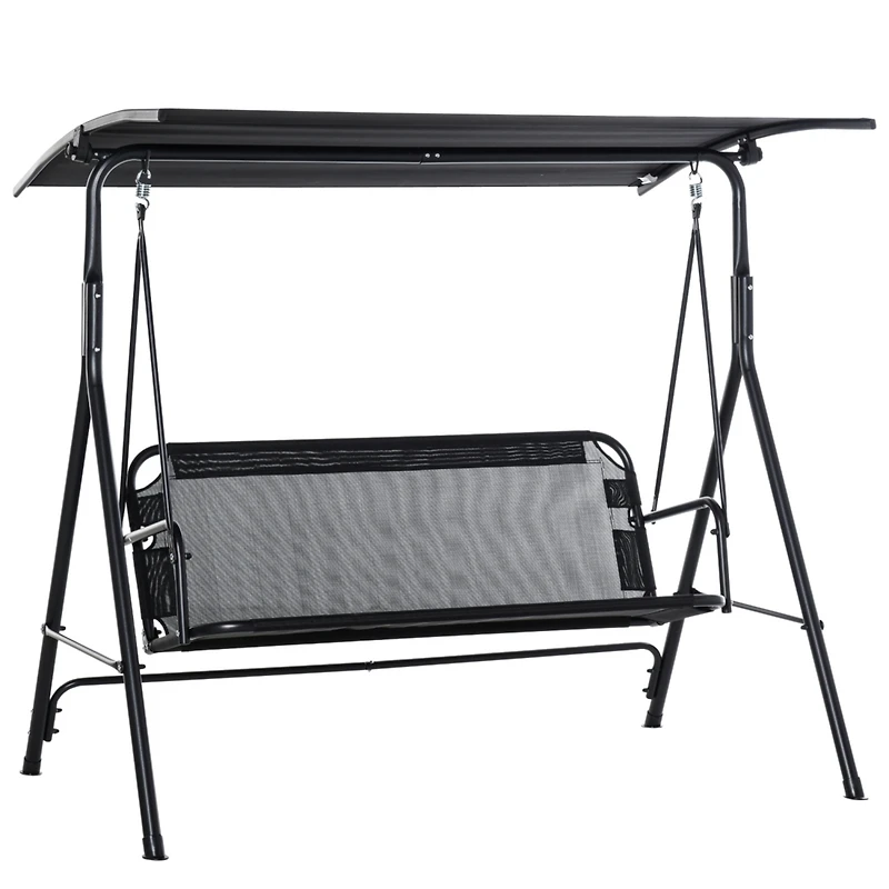 Patio Swing Loveseat with Canopy and Adjustable Tilt