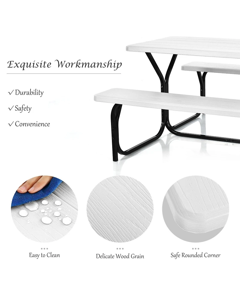 Picnic Table Bench Set Outdoor Backyard Patio Garden Party Dining All Weather