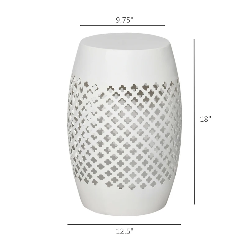 Round 12.5'' Steel Patio End Table