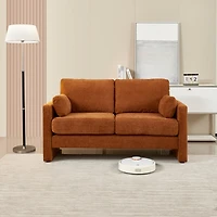 Small Modern Loveseat Sofa with Chenille Fabric