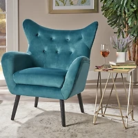 Streamdale Alyssa Mid-Century Velvet Arm Chair Comfort And Glamour One