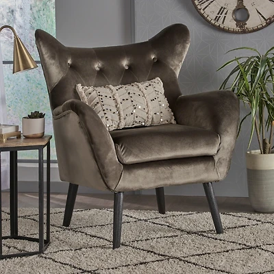 Streamdale Alyssa Mid-Century Velvet Arm Chair Comfort And Glamour One