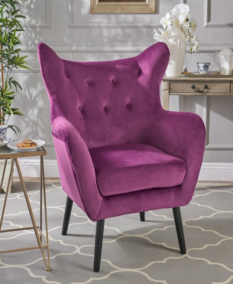 Streamdale Alyssa Mid-Century Velvet Arm Chair Comfort And Glamour One