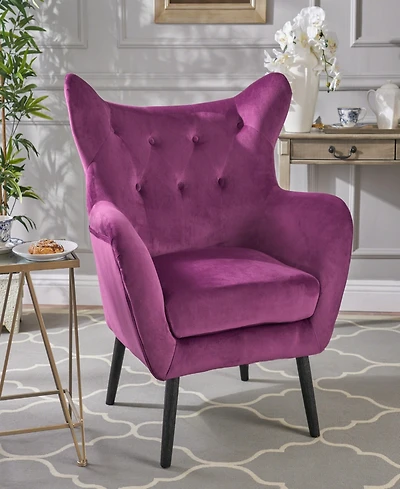 Streamdale Alyssa Mid-Century Velvet Arm Chair Comfort And Glamour One