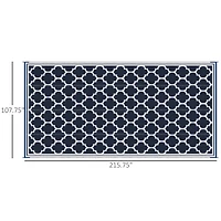 Reversible Plastic Straw Rug: Waterproof Outdoor Mat for Camping, Picnics