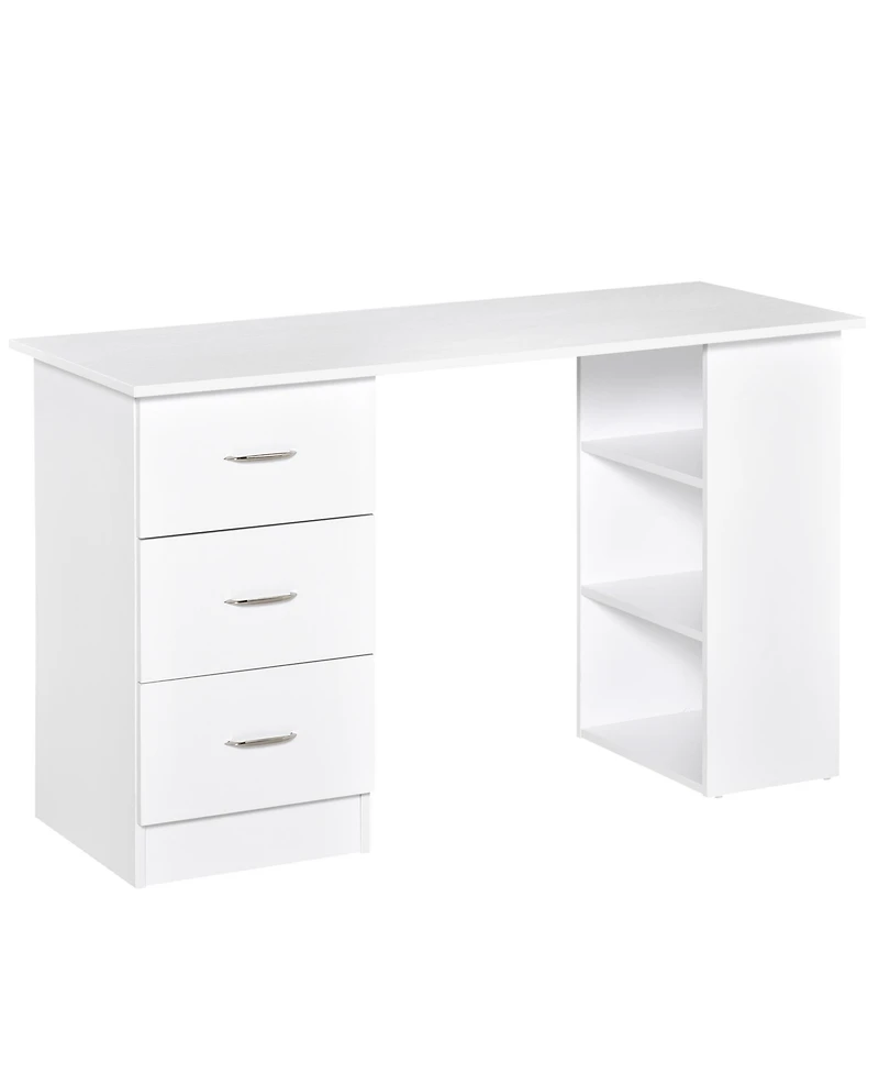 47" Modern Home Office Desk with Bookcase and Storage