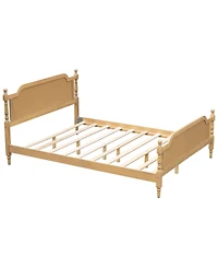 Streamdale Rattan Queen Size Bed Frame, No Box Spring